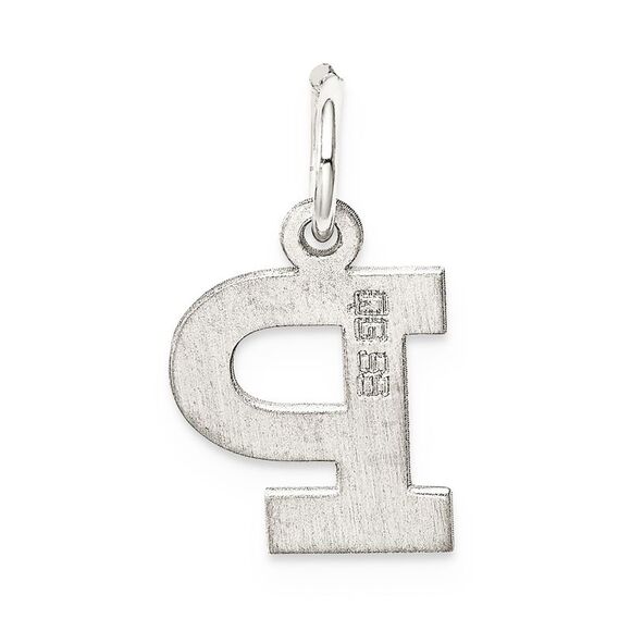 Sterling Silver, Amanda Collection Small Block Style Initial P Pendant - Picture 3 of 5